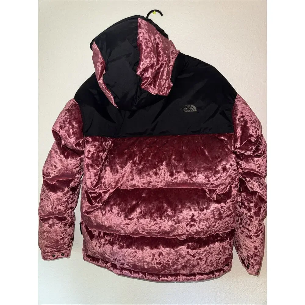 The North Face Black Series Velvet Nuptse Urban regal red down pink Size S